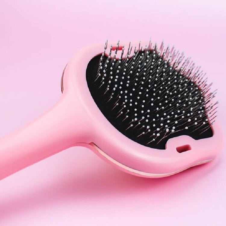 Footprint Pet Hair Removal Comb Dog Cat Hair Remover (Pink)