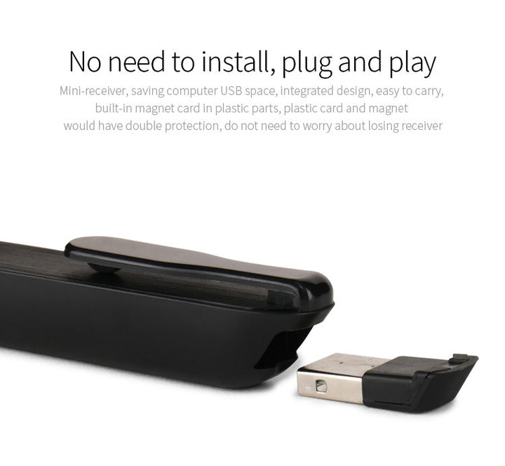 Lisslune | Rechargeable RF 2.4G Wireless Presenter with Air Mouse PowerPoint Remote