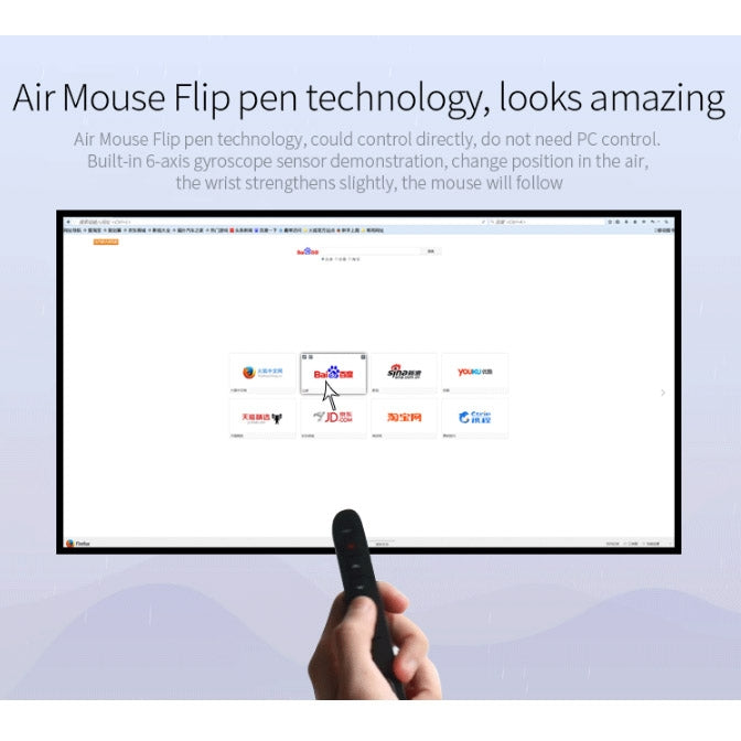 Lisslune | Rechargeable RF 2.4G Wireless Presenter with Air Mouse PowerPoint Remote