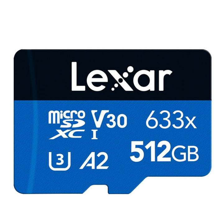 Lisslune | Lexar 633x 512GB High-Speed Flash Memory Card Sports Camera Mobile Phone TF Car Data Recorder Memory Card