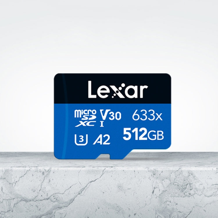 Lisslune | Lexar 633x 512GB High-Speed Flash Memory Card Sports Camera Mobile Phone TF Car Data Recorder Memory Card