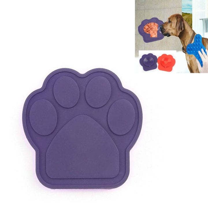 Pet Silicone Firm Suction Bowl Slow Feeding Distraction Bath Products (Purple)