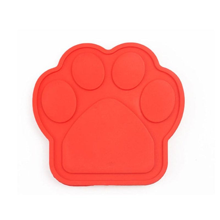Pet Silicone Fixed Suction Cup Bowl Slow Feeding Distraction Bath Products (Red)