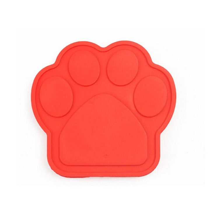Pet Silicone Fixed Suction Cup Bowl Slow Feeding Distraction Bath Products (Red)