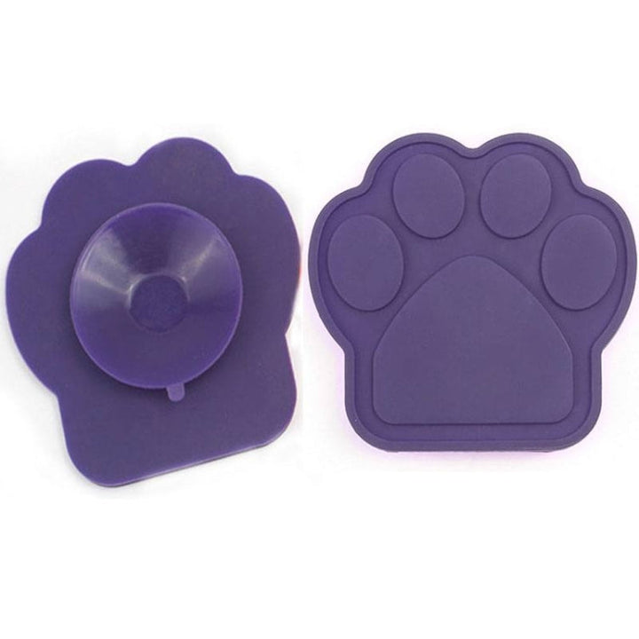 Pet Silicone Fixed Suction Cup Bowl Slow Feeding Distraction Bath Products (Red)