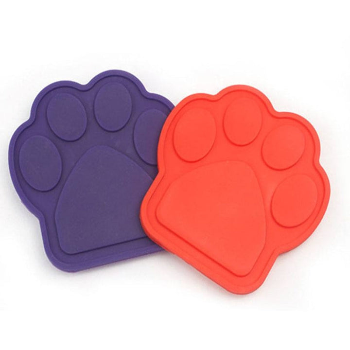 Pet Silicone Fixed Suction Cup Bowl Slow Feeding Distraction Bath Products (Red)