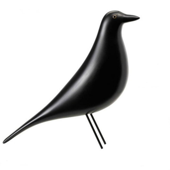 Lisslune | Resin Craft Bird Figurine Office Ornaments Home Decoration Accessories (Black)