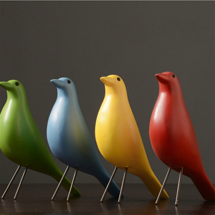 Lisslune | Resin Craft Bird Figurine Office Ornaments Home Decoration Accessories (Black)