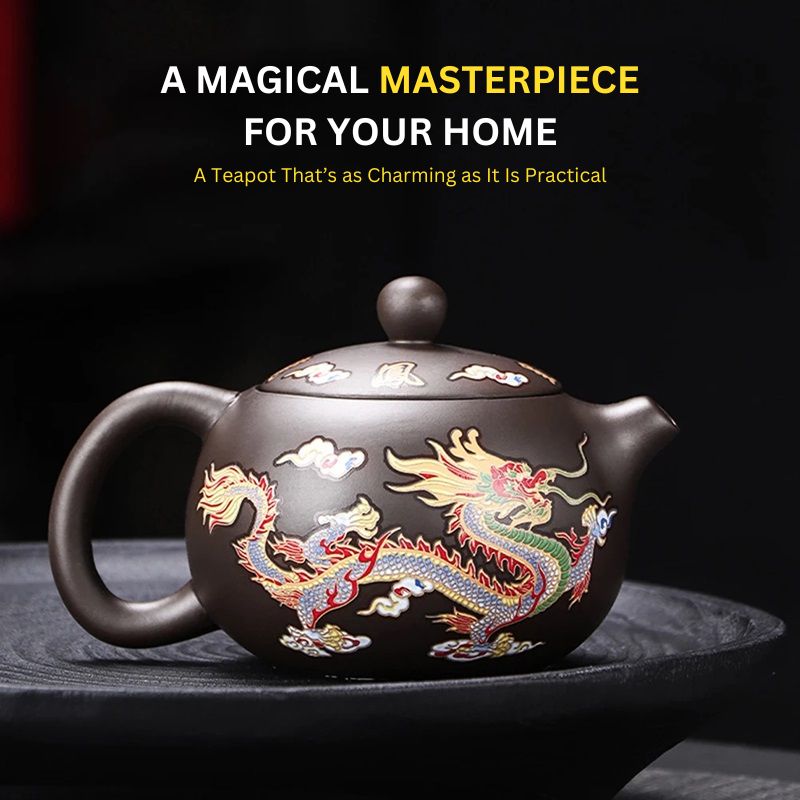 Lisslune | Mystical Color-Changing Dragon and Phoenix Teapot