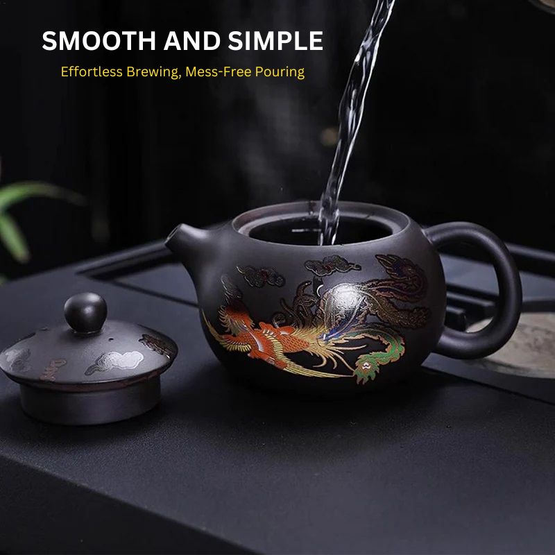 Lisslune | Mystical Color-Changing Dragon and Phoenix Teapot