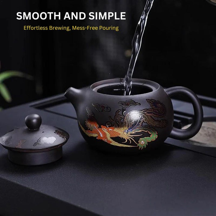 Lisslune | Mystical Color-Changing Dragon and Phoenix Teapot