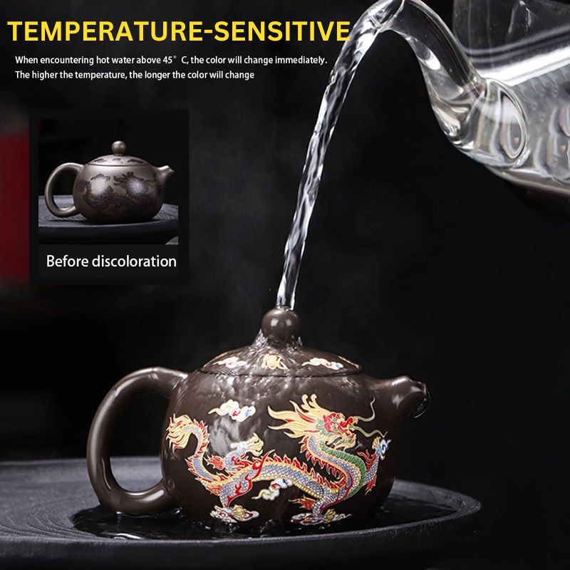 Lisslune | Mystical Color-Changing Dragon and Phoenix Teapot