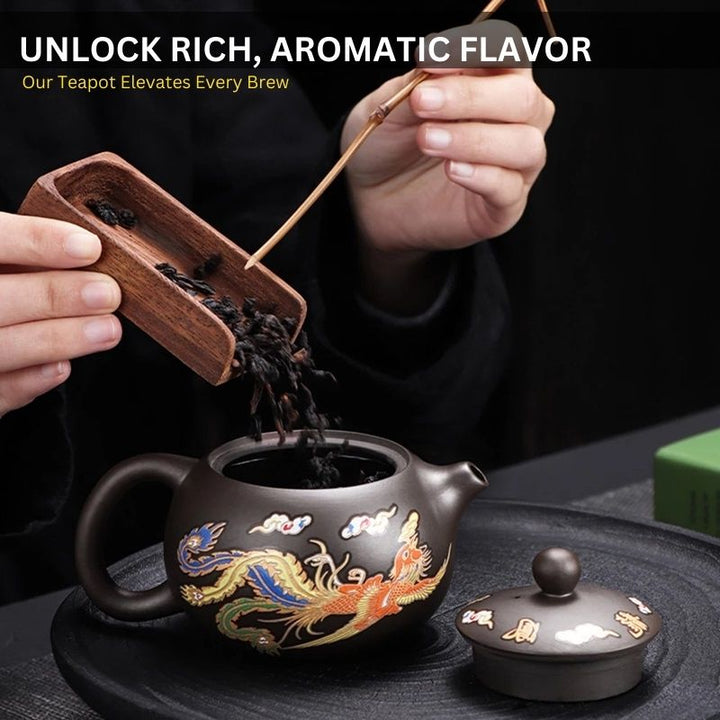 Lisslune | Mystical Color-Changing Dragon and Phoenix Teapot