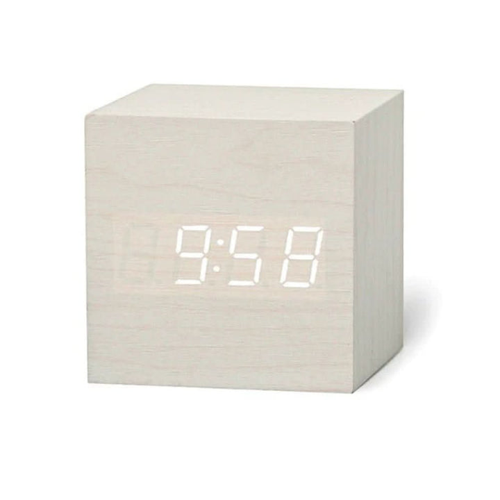 Lisslune | LED Digital Alarm Clock – Compact Cube with Time, Date & Temperature Display