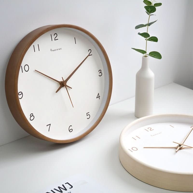Lisslune | Analog Wood Wall Clock with Silent Movement