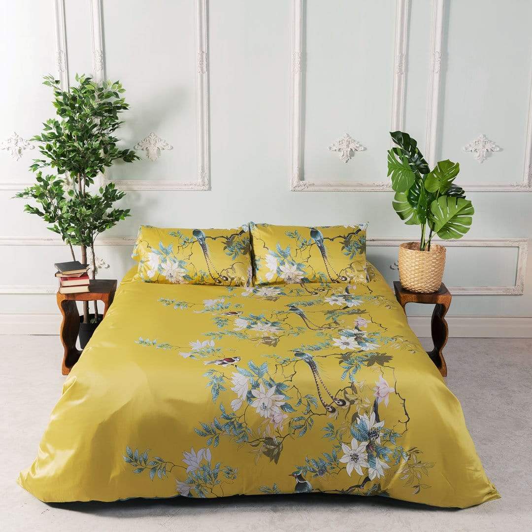 Lisslune | TranquilGold – Soft Egyptian Cotton Pillowcase Set for Relaxing Sleep