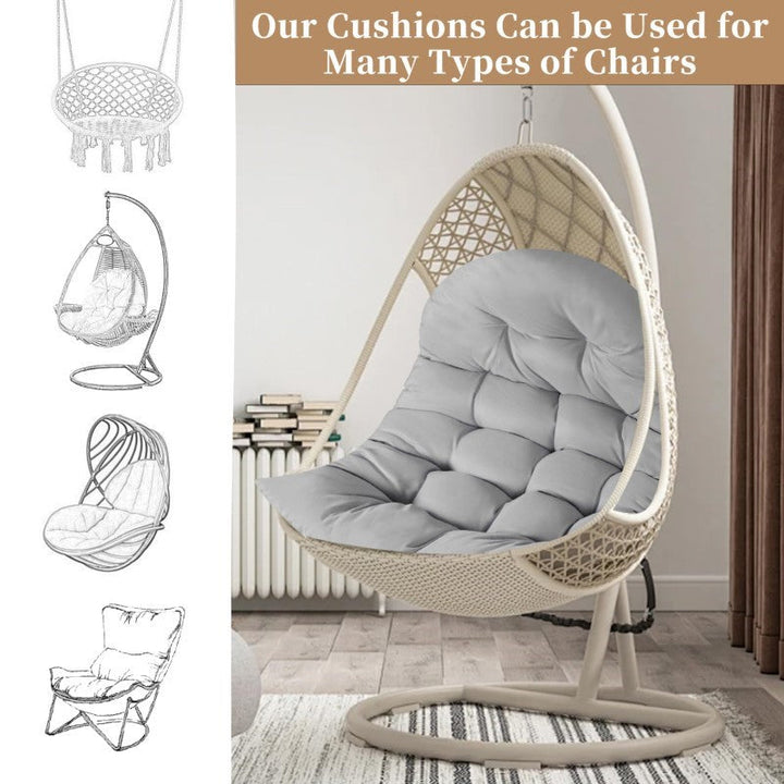 Lisslune | Comfort Cushion for Garden and Swing Chair – Dark Grey – 80x120 cm – For Indoor & Outdoor
