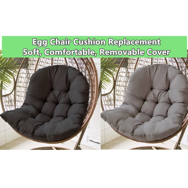 Lisslune | Comfort Cushion for Garden and Swing Chair – Dark Grey – 80x120 cm – For Indoor & Outdoor