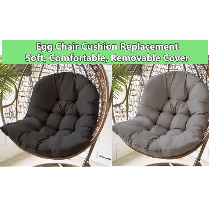 Lisslune | Comfort Cushion for Garden and Swing Chair – Dark Grey – 80x120 cm – For Indoor & Outdoor