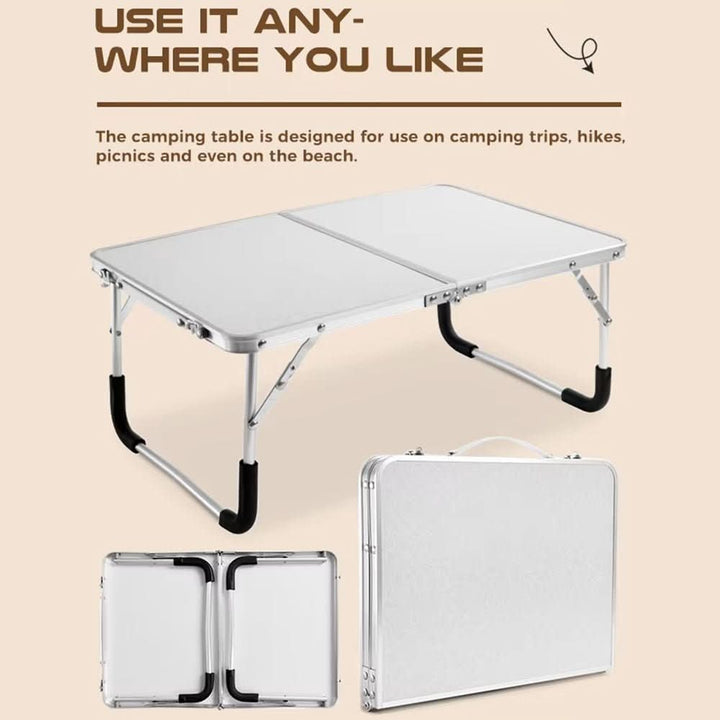 Lisslune | Folding Outdoor Table in Suitcase Format for Camping & Balcony