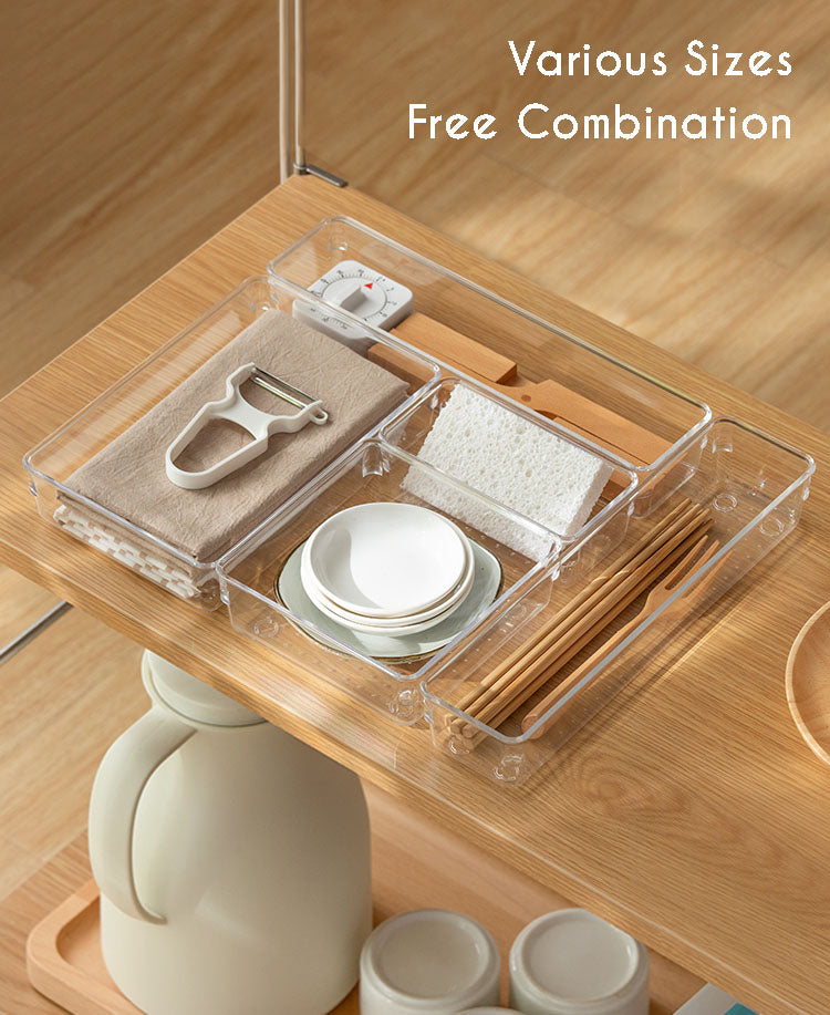 Rynx Transparent Drawer Sorting Compartment Organizer