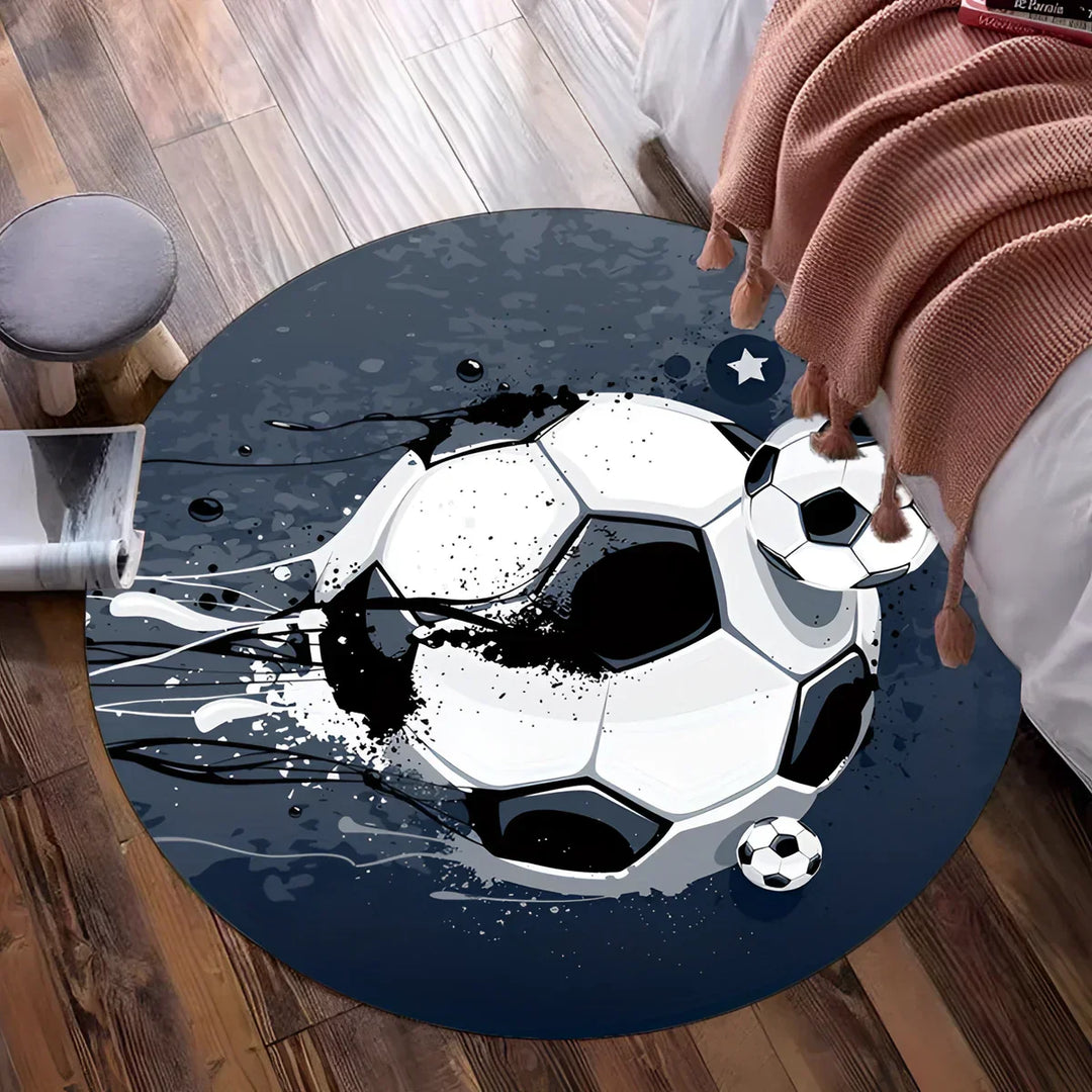 Lisslune | Football Rug - Non-slip football carpet for the children's room