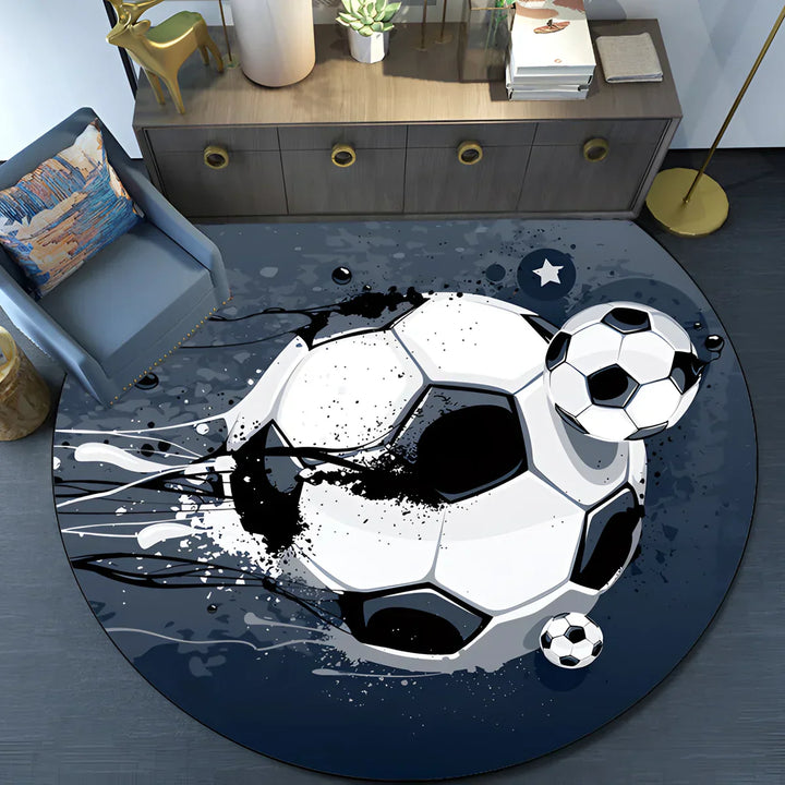 Lisslune | Football Rug - Non-slip football carpet for the children's room