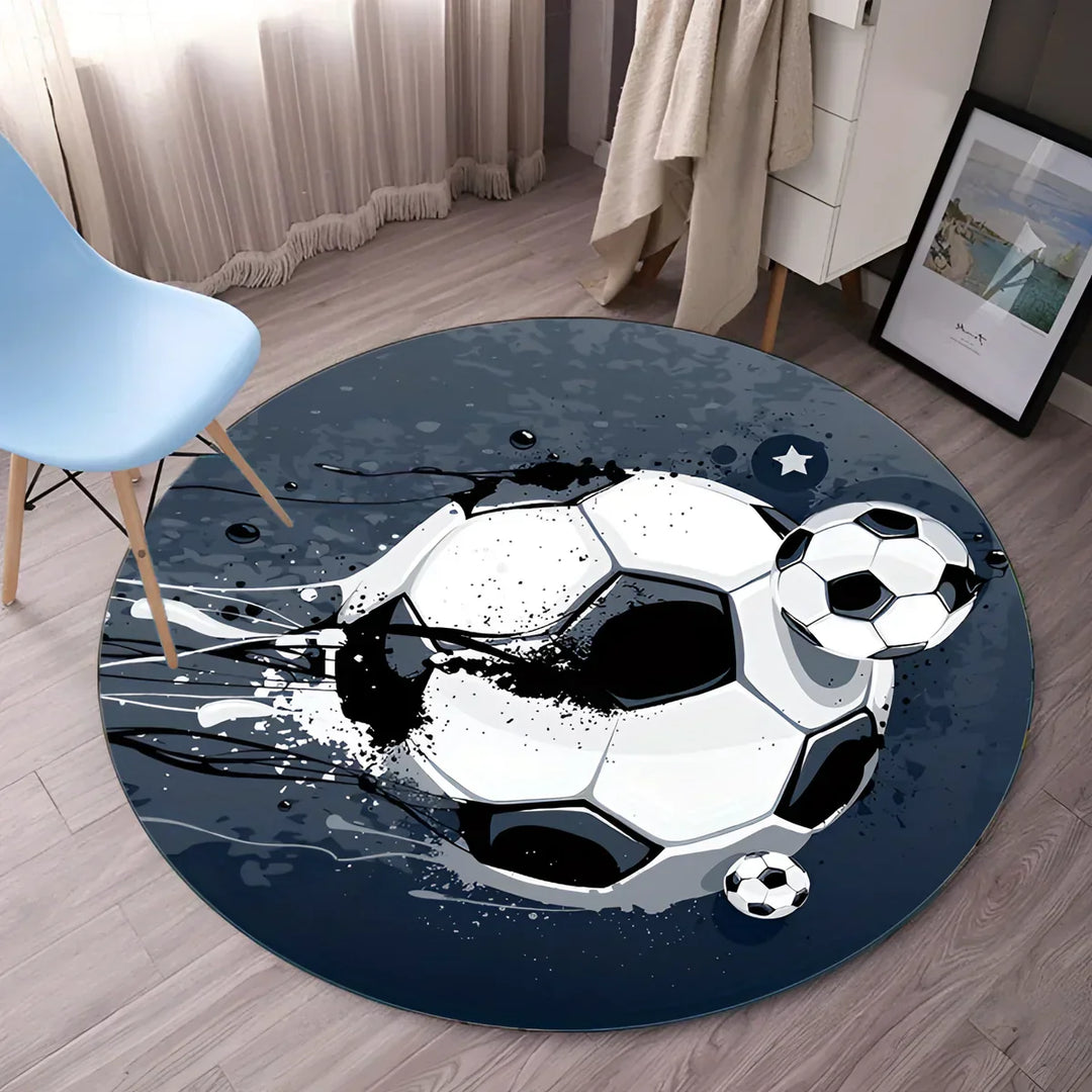 Lisslune | Football Rug - Non-slip football carpet for the children's room