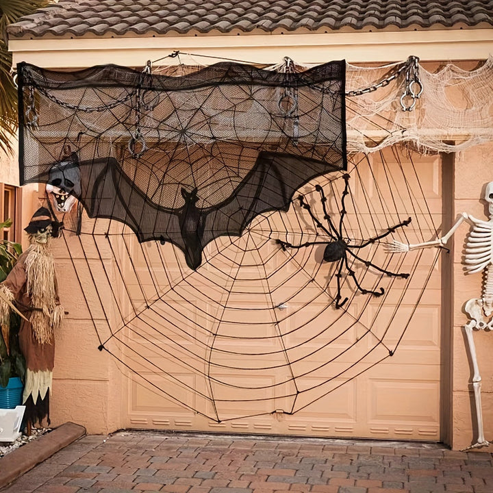 Lisslune | Black Lace Table Runner – Halloween Decoration for Spooky Tables