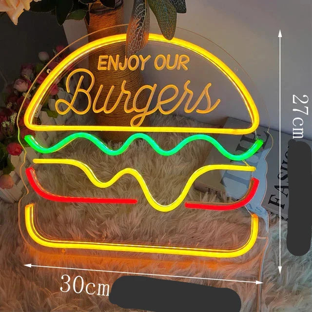 Lisslune | GlowBite Neon Fastfood Natlys – Create a trendy and fun atmosphere