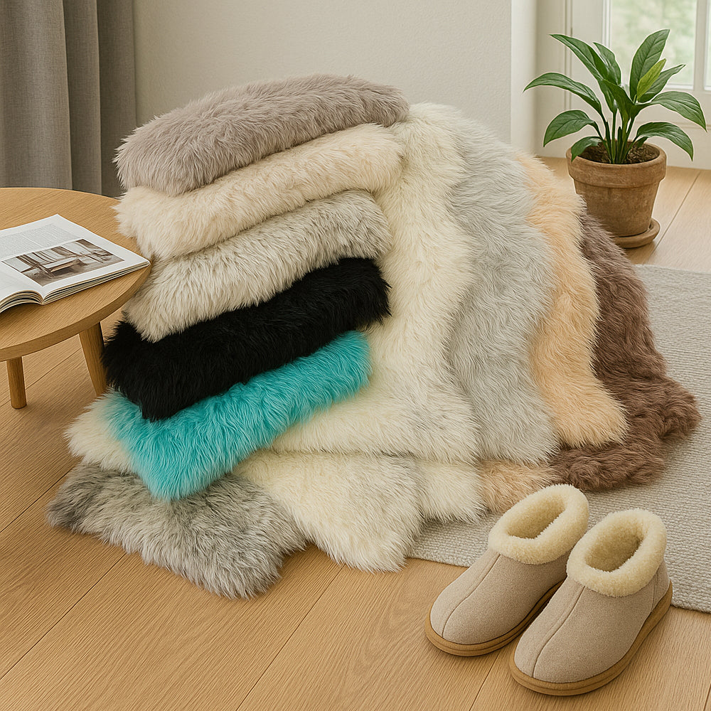 Lisslune | CozyVacht Mini-Rug – Soft Synthetic Fur Carpet of 90x60 cm in Various Colors