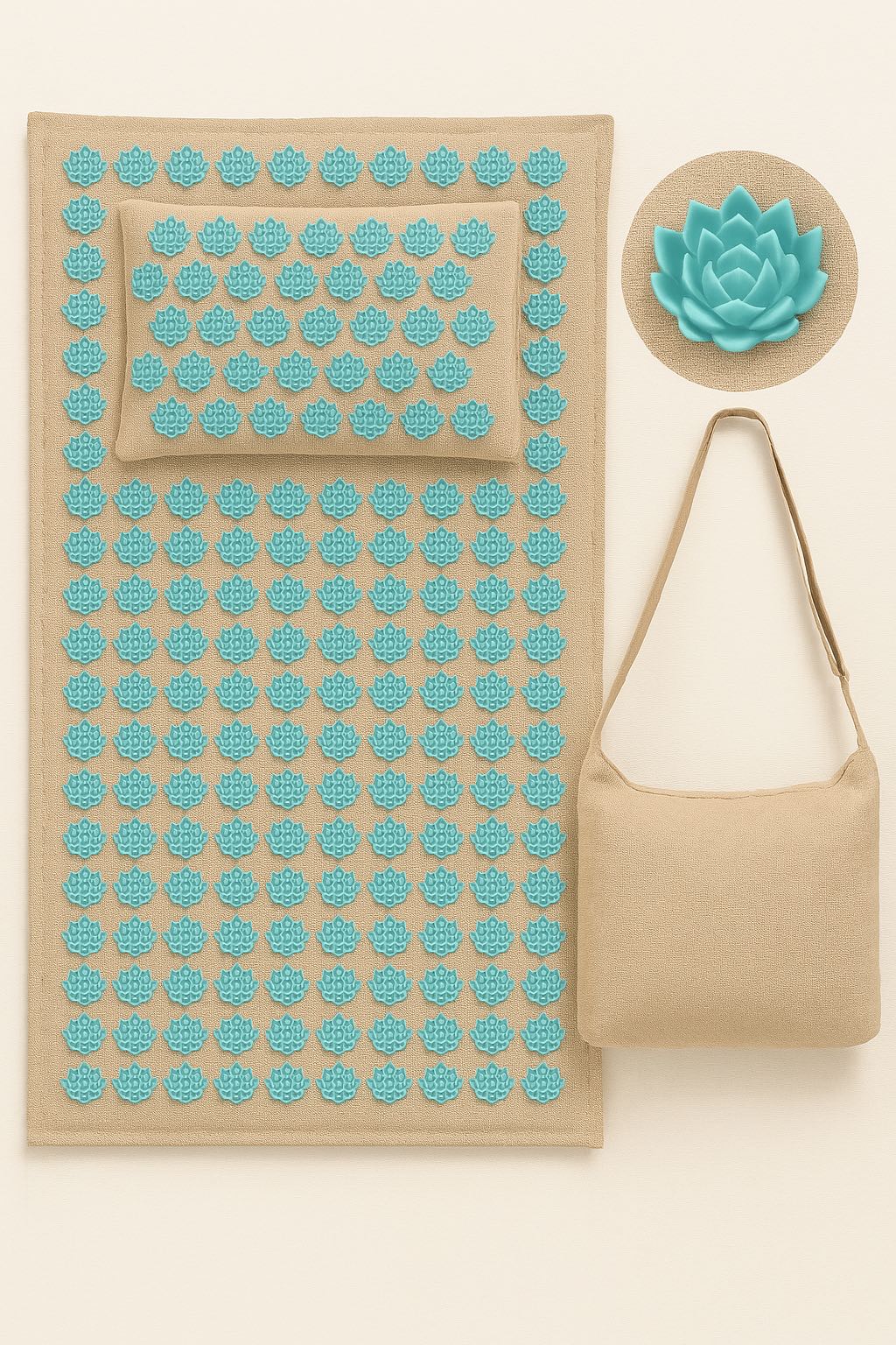 Lisslune | Acupressure mat with Pillow and 5500 Pressure Points – The Florapress Relaxation Set