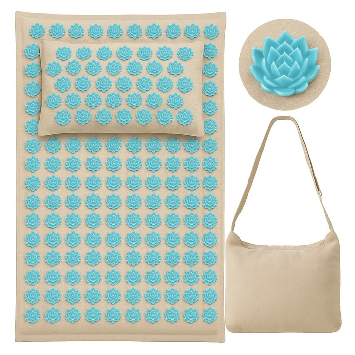 Lisslune | Acupressure mat with Pillow and 5500 Pressure Points – The Florapress Relaxation Set