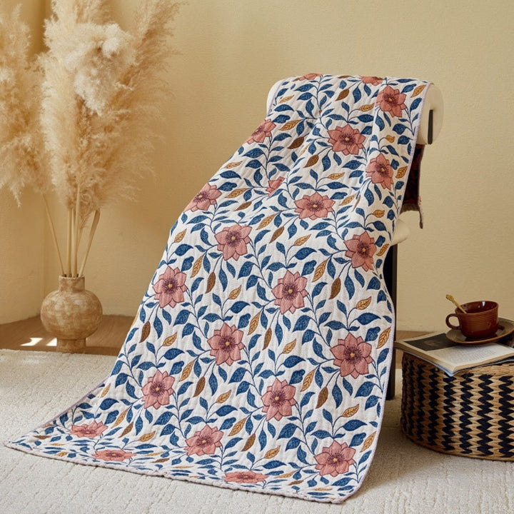 Lisslune | Tavira Floral Leaf Cotton Bath Towel