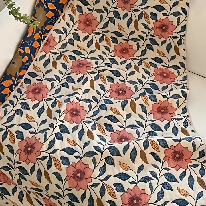 Lisslune | Tavira Floral Leaf Cotton Bath Towel