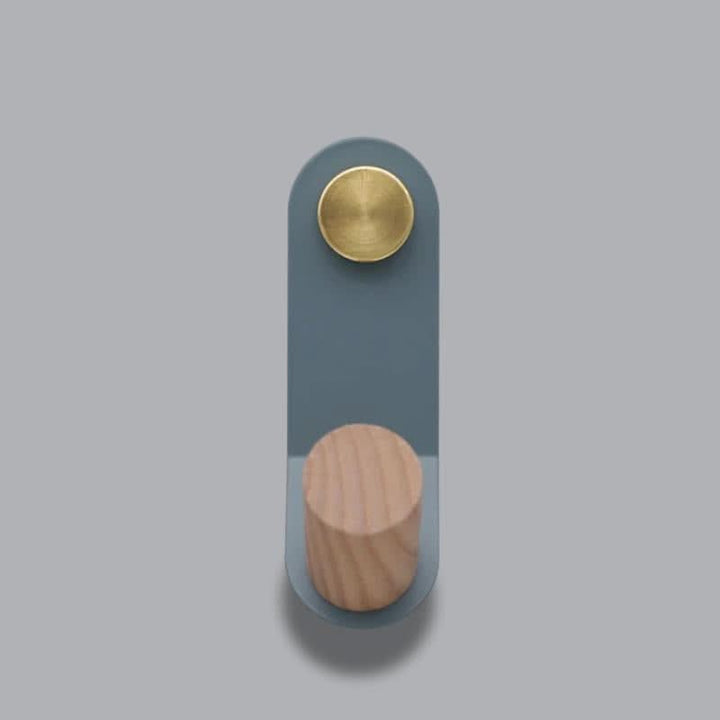 Lisslune | Scandinavian Pastel Wall Hook with Oak & Brass