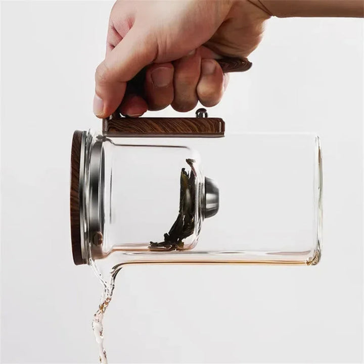 Lisslune | Clarity Glass Teapot with Built-in Infuser – Heat-Resistant Tea Brewer for Loose Leaf Teas