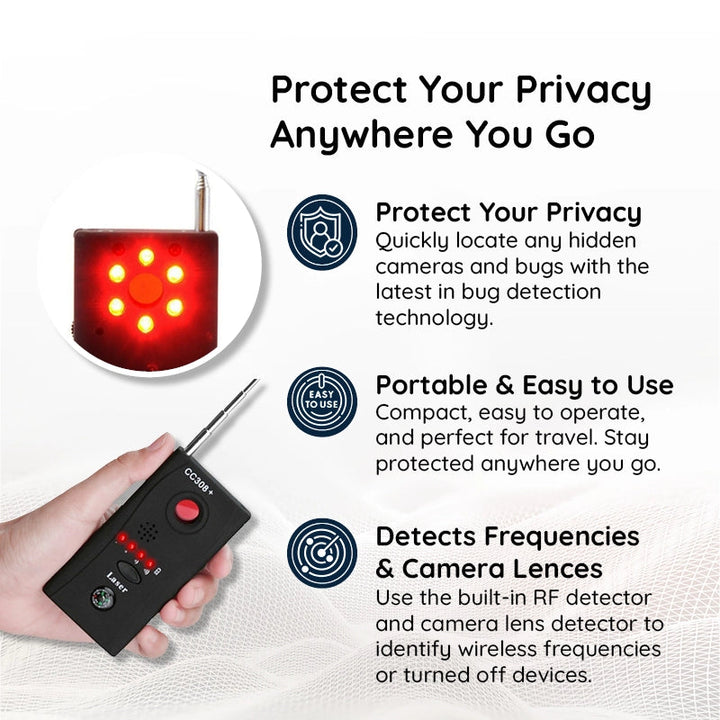 Lisslune | The Best Bug Detector - Hidden Camera and Microphones Detector