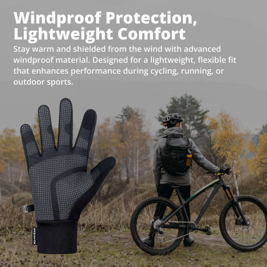 Lisslune | Thermal Winter Cycling Gloves UK | Waterproof, Windproof & Touchscreen Warm Running Gloves for Men & Women
