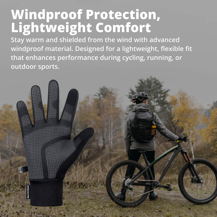 Lisslune | Thermal Winter Cycling Gloves UK | Waterproof, Windproof & Touchscreen Warm Running Gloves for Men & Women