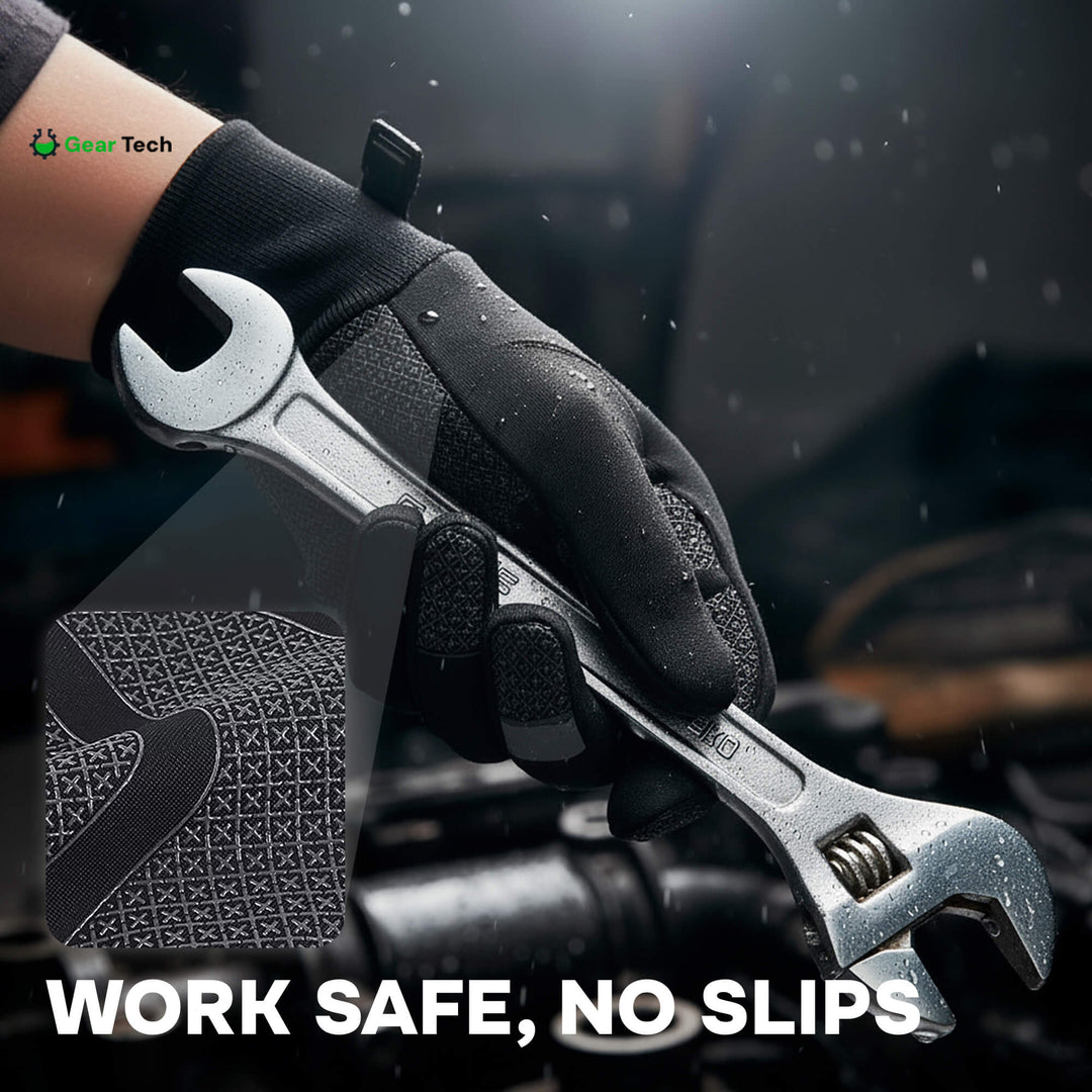Lisslune | Thermal Waterproof Work Gloves – Durable Non-Slip Winter Gloves with Touchscreen for Outdoor Work UK