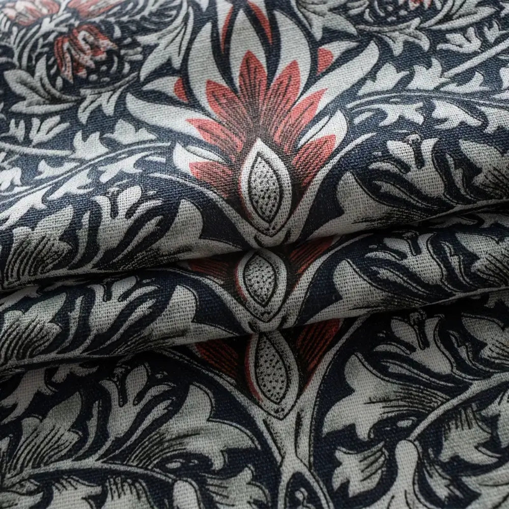 Lisslune | Thistle Ebonleaf Floral Tapestry Curtain