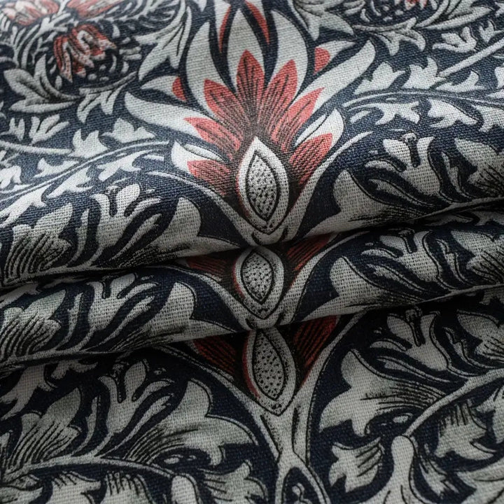 Lisslune | Thistle Ebonleaf Floral Tapestry Curtain