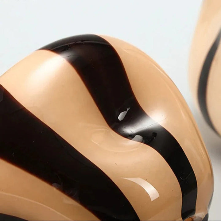 Lisslune | Thurid Glass Striped Pumpkin Vase