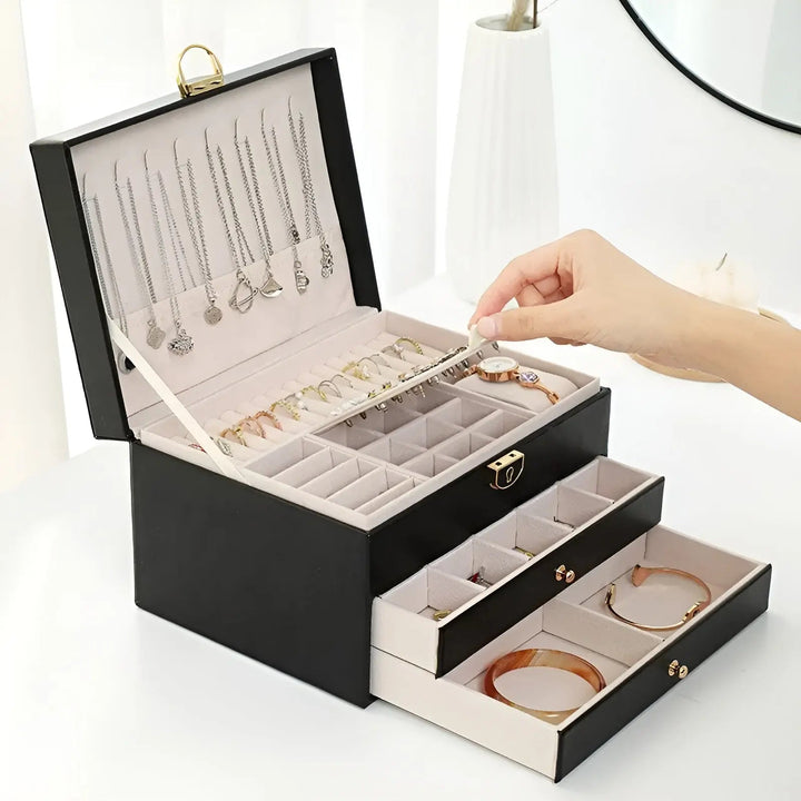 Lisslune | EleganceBox Luxury Jewelry Box – Multiple Storage Box for Jewelry
