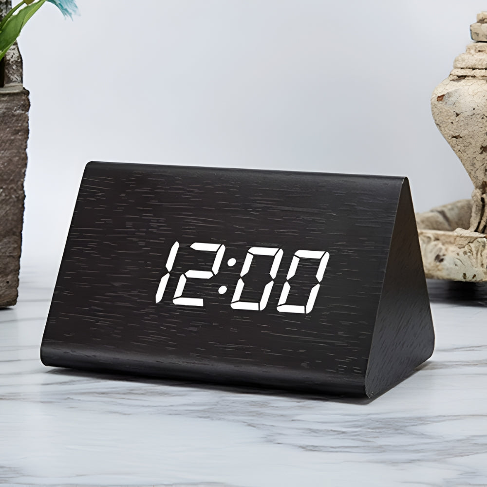 Lisslune | Elora Wooden LED Alarm Clock Digital Display