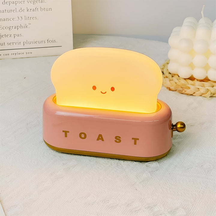 Lisslune | TinyToast Table Lamp – Portable Toaster-Shaped Night Light with Dimmable LED & USB Port