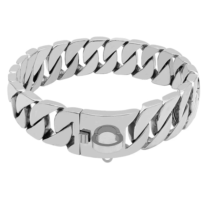 Lisslune | Strength Neck Metal Dog Collar – Sturdy Stainless Steel Collar for Large Dogs