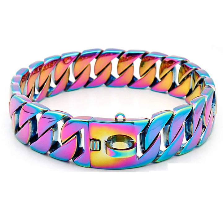 Lisslune | Strength Neck Metal Dog Collar – Sturdy Stainless Steel Collar for Large Dogs