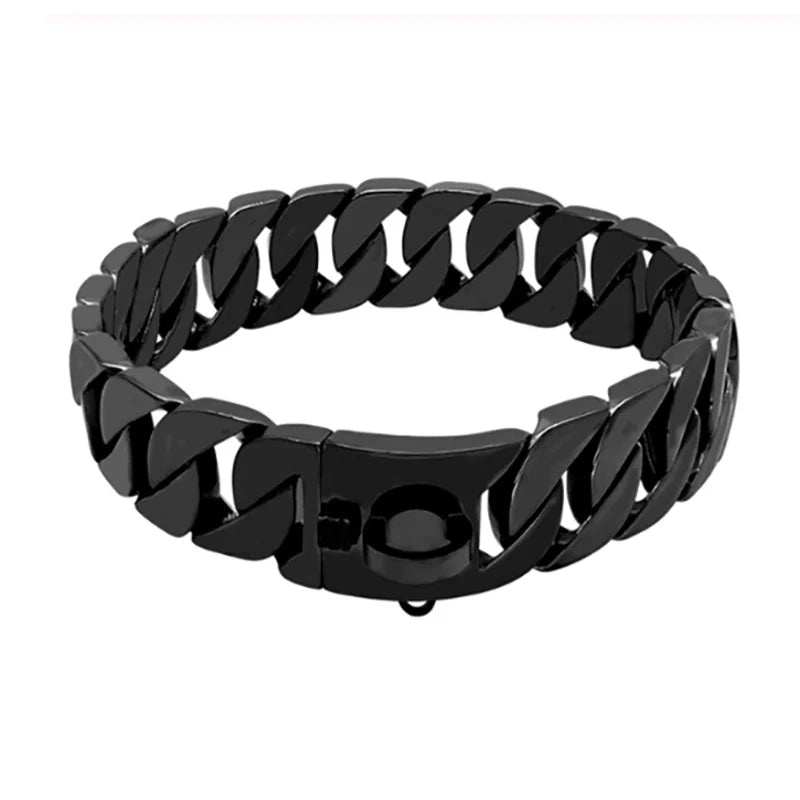 Lisslune | Strength Neck Metal Dog Collar – Sturdy Stainless Steel Collar for Large Dogs